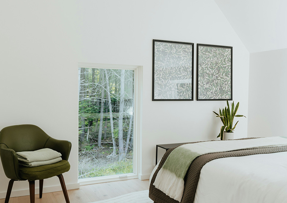 Guestroom Decor 6 Multi-panel artwork set displayed in hotel bedroom