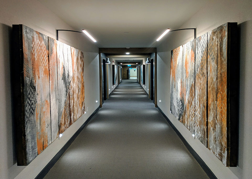 Guestroom Decor 3 Bulk hotel guestroom paintings prepared for large-scale installation