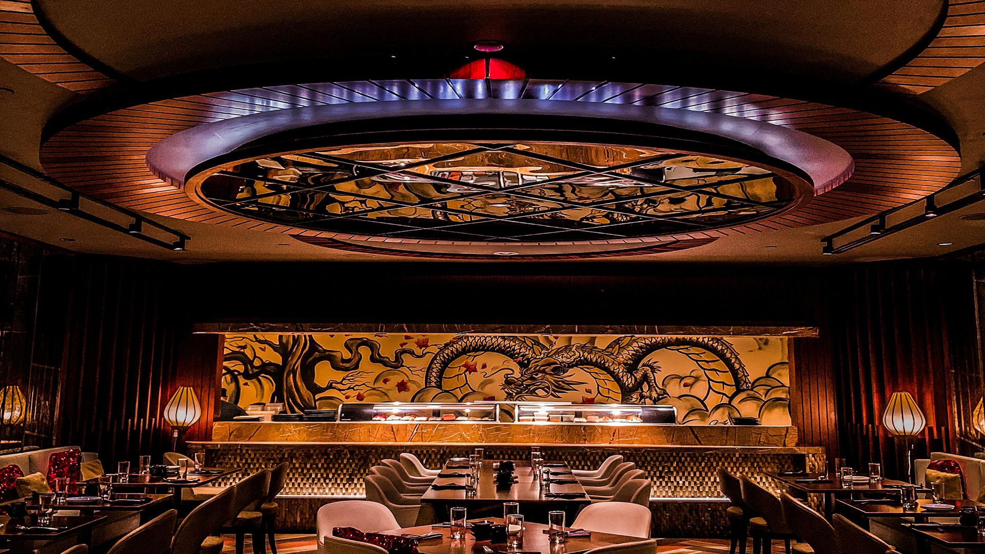 Dining & Lounge Spaces 1 restaurant dining interior artwork installation