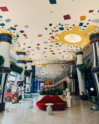 Branded hotel art collection aligned with interior concept