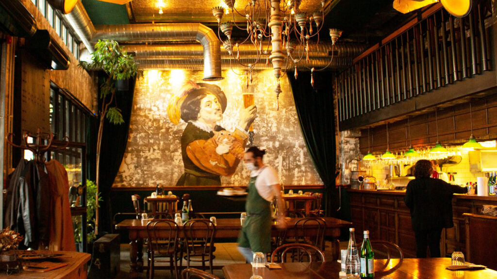 Feature Wall Murals 1 restaurant feature wall mural hand painted
