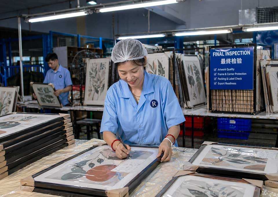 About Us 7 bulk custom oil painting production quality control packaging for export