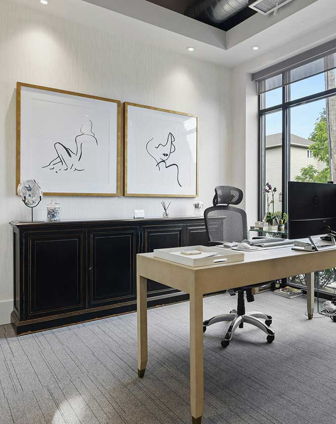 Large Format Artworks 3 large wall painting modern office interior