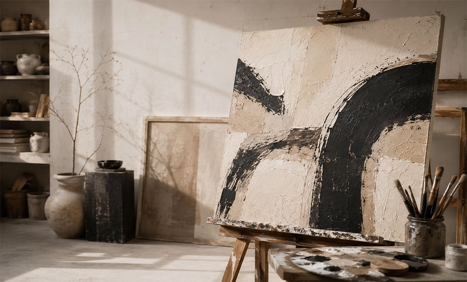 Get a Quote 9 Custom hand painted abstract oil painting created in fine art studio