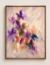 hand painted abstract butterfly oil painting with gold frame