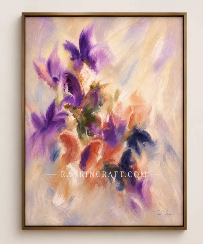 Products 28 hand painted abstract butterfly oil painting with gold frame