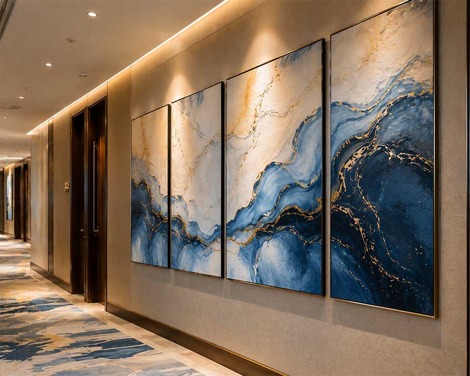 Products 10 large scale art multi panel artwork sets hotel lobby corridor hospitality interior coordinated art series