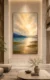 Large scale vertical landscape painting for hotel lobby feature wall
