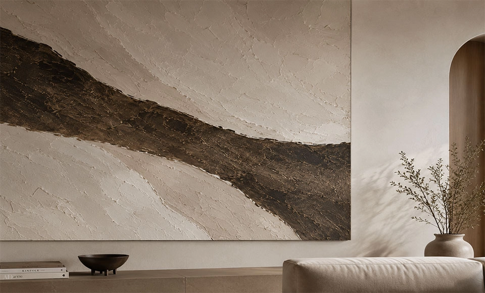 Get a Quote 8 Custom earth tone wall mural artwork for modern luxury interiors