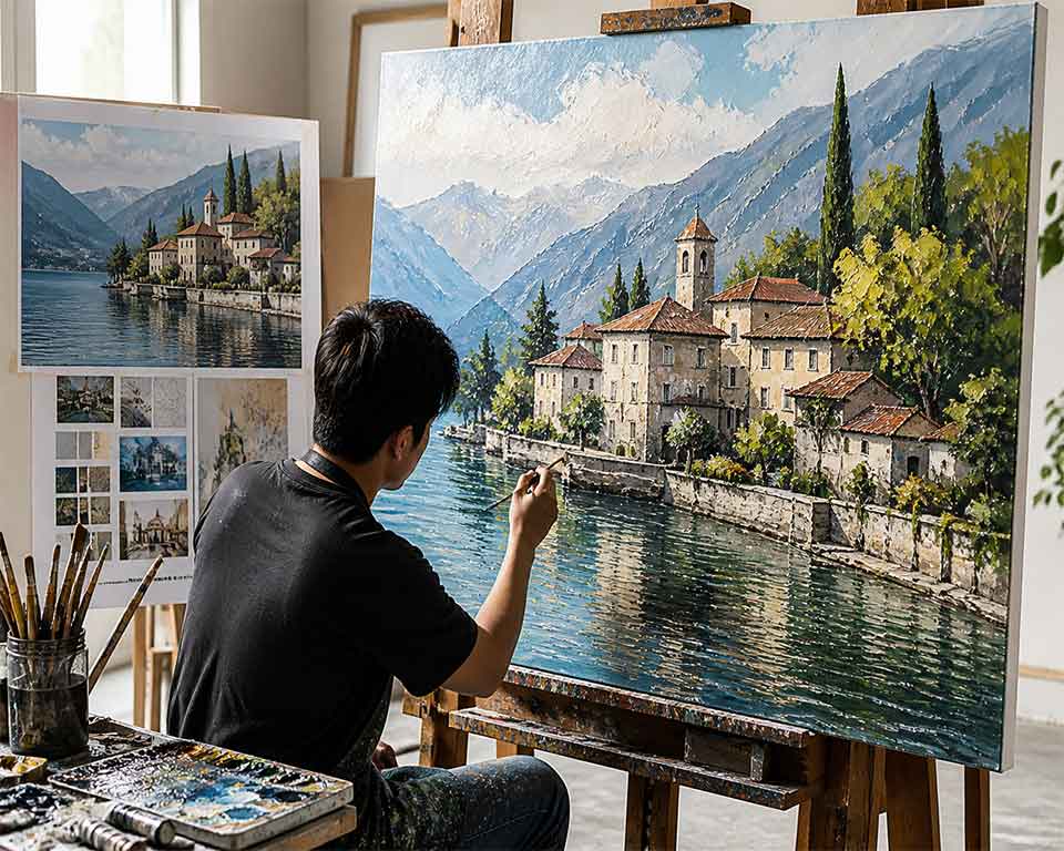 custom oil painting from reference image