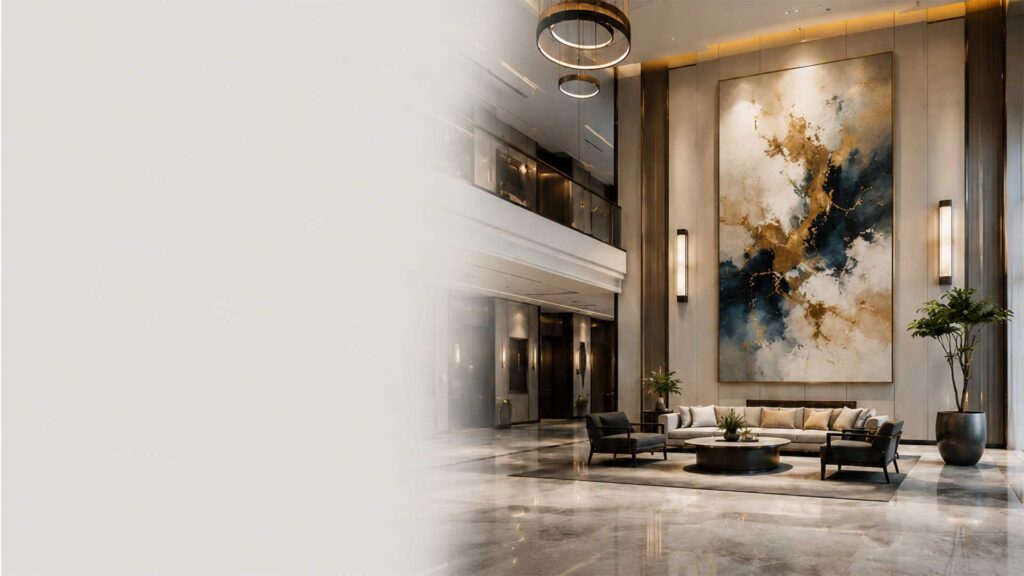 Large Art Sets 1 large scale artwork installation luxury interior