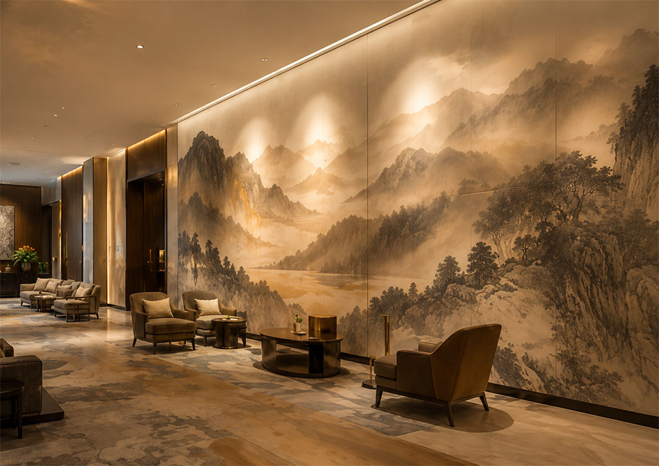 Wall Murals 3 commercial feature wall mural painting