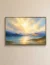 Large Hand Painted Landscape Wall Art with Gold Frame for Hotel Lobby, Luxury Residence and Commercial Interior Design
