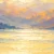 Hand painted texture detail showing luminous reflections and mountain landscape