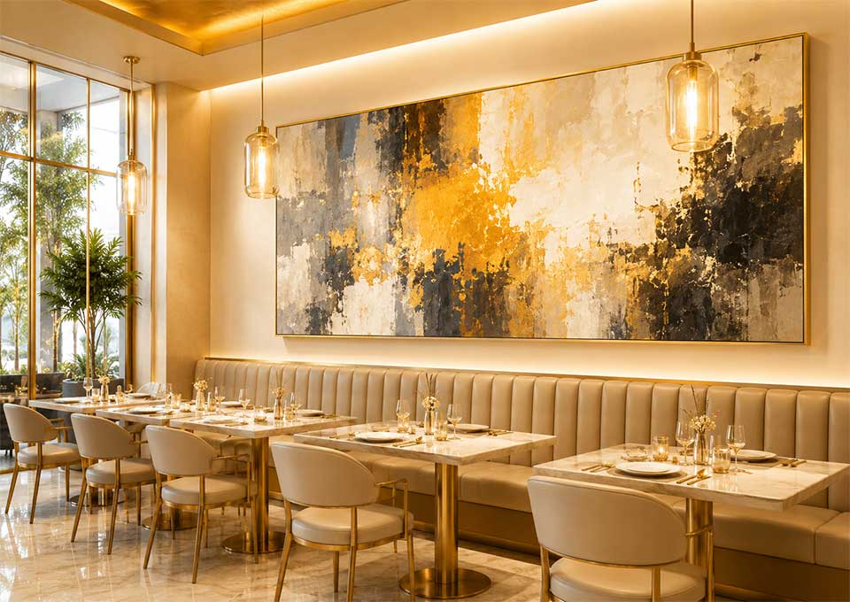 Commercial Art Projects 3 restaurant wall art interior design painting