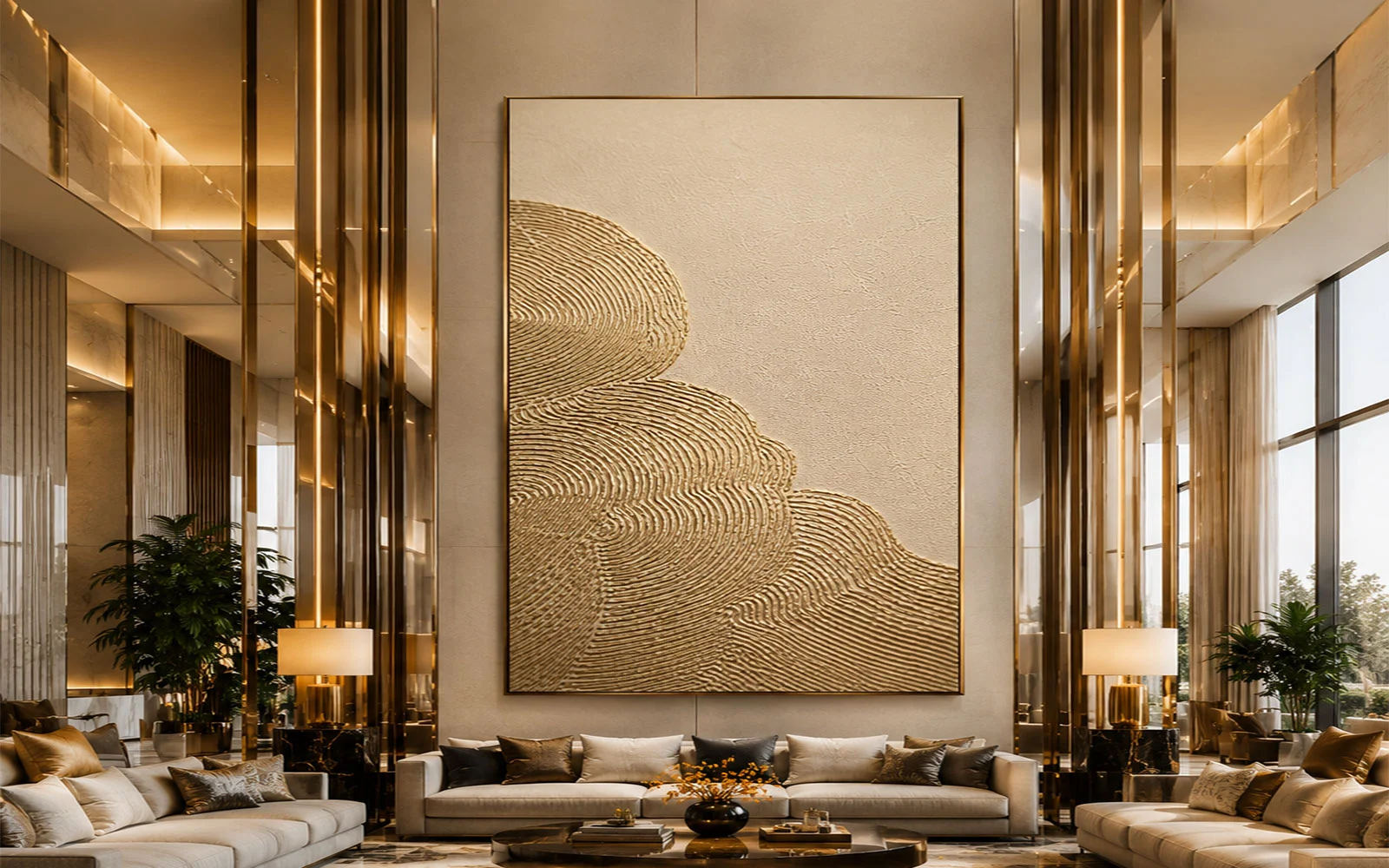 Modern Commercial Art Installation for Hospitality and Public Spaces