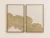 Large-scale minimalist textured wall art set with gold relief patterns