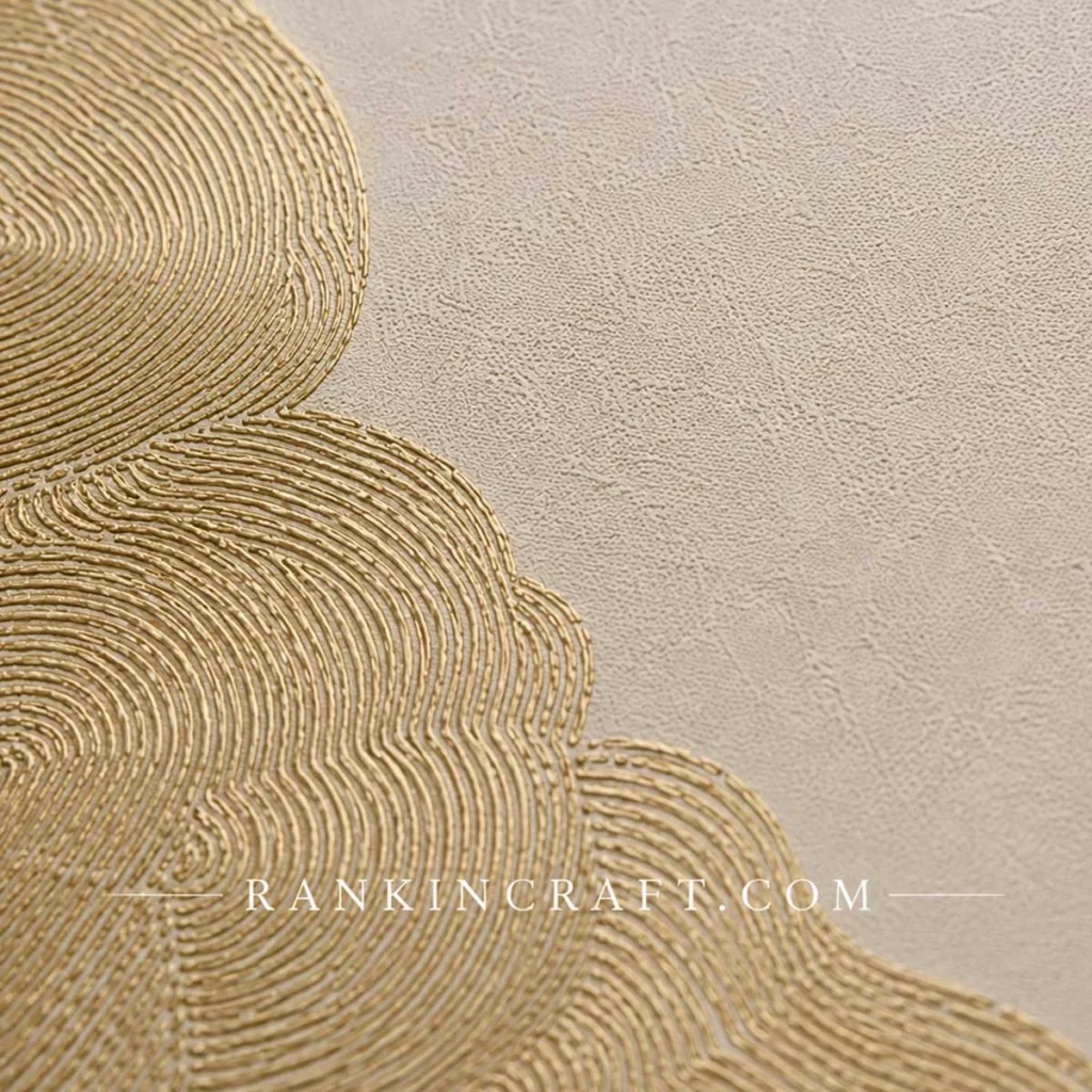 Premium relief texture and sculptural detailing on custom wall art