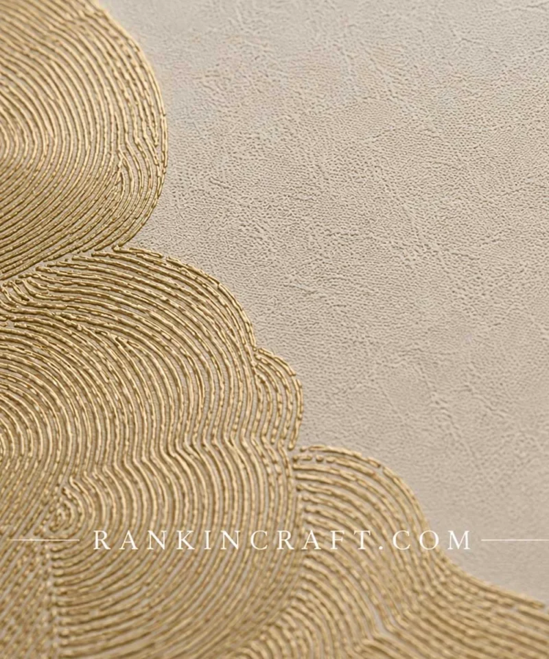 Premium relief texture and sculptural detailing on custom wall art