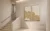Luxury textured diptych wall art installed in contemporary stairwell interior