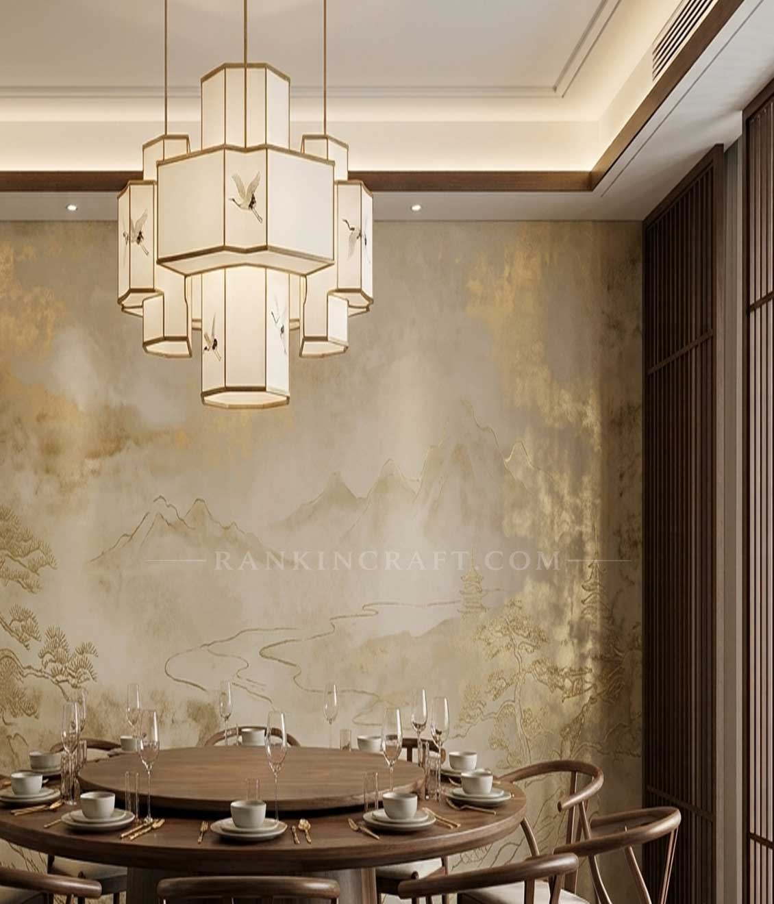 Grand-Scale Art & Wall Murals 14 chinoiserie and modern oriental mural