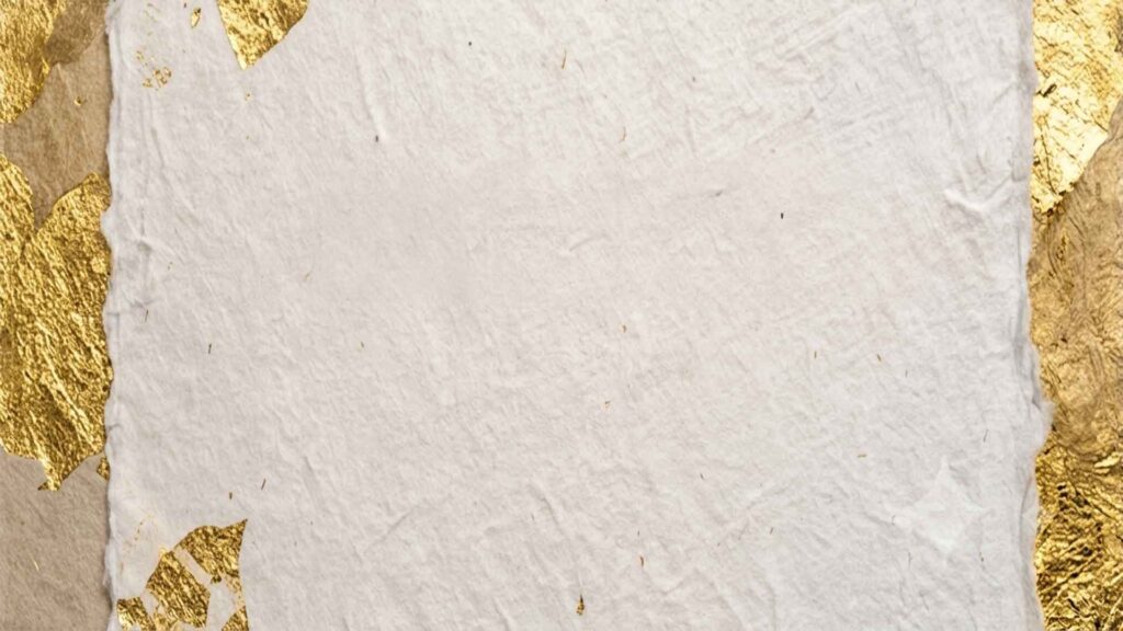 Hotel & Hospitality Art Realization 10 Handcrafted textured rice paper background with real gold leaf borders for bespoke B2B art project inquiries